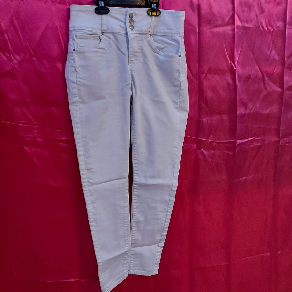 White High Rise Skinny Jeans